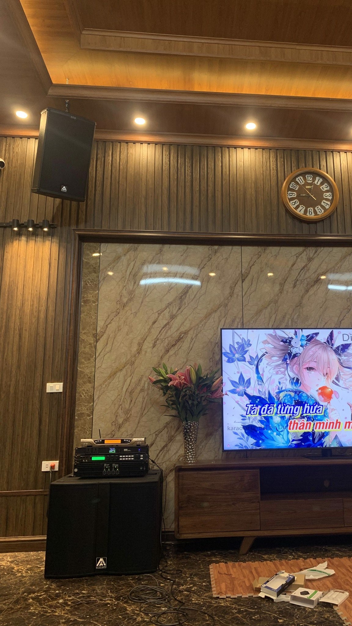 Thi công dàn loa karaoke gia đình Amate N12Pr tại Chương Mỹ, Hà Nội