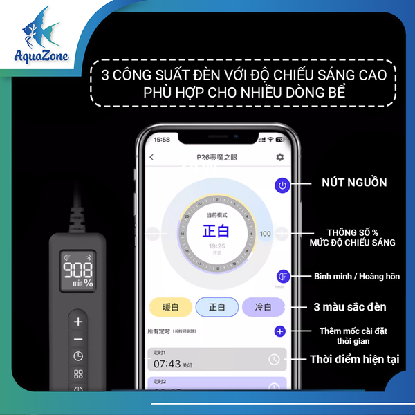Ưu điểm đèn rọi bể cá Yijin P26