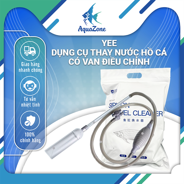 Dụng cụ thay nước hồ cá Yee có van điều chỉnh dài 1m5 2m6 dành cho bể cá vừa và lớn