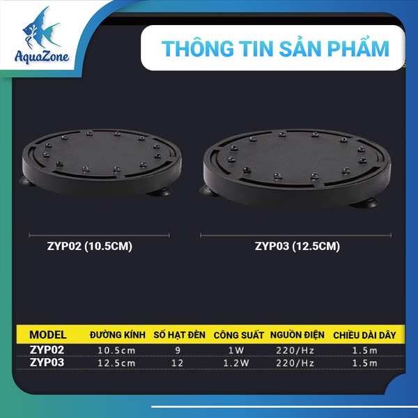 Đèn led nhiều màu kết hợp sủi oxy ZY trang trí bể cá siêu đẹp