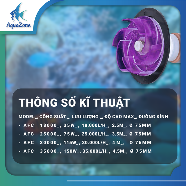 thông số kỹ thuật bơm tạt AFC 1800-3500