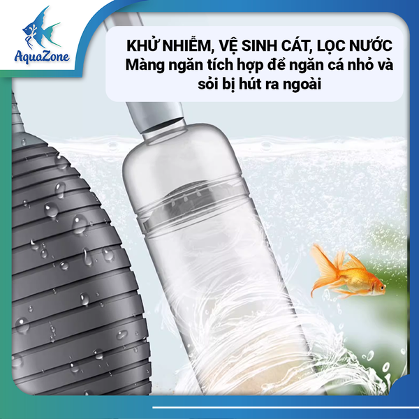 Dụng cụ thay nước hồ cá Yee có van điều chỉnh dài 1m5 2m6 dành cho bể cá vừa và lớn