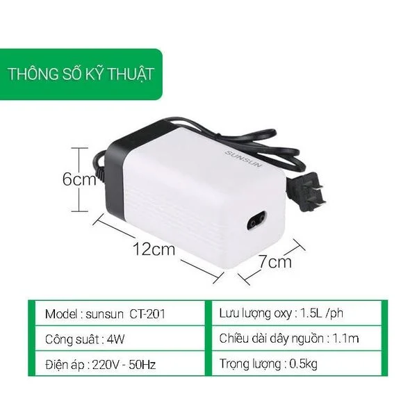 máy sủi oxy sunsun 2