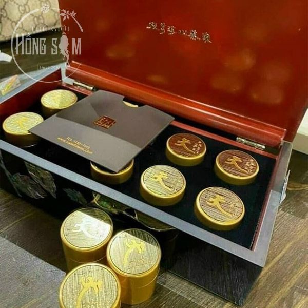 Hình ảnh an cung ngưu hoàng Tổng Thống dát vàng Hàn Quốc hộp 10 viên hoàn