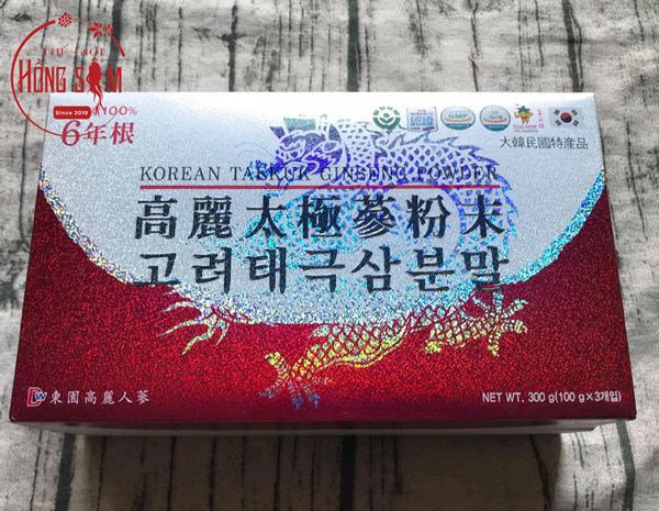 Bột hồng sâm thái cực Dongil hộp 3 lọ * 100g chính hãng Hàn Quốc