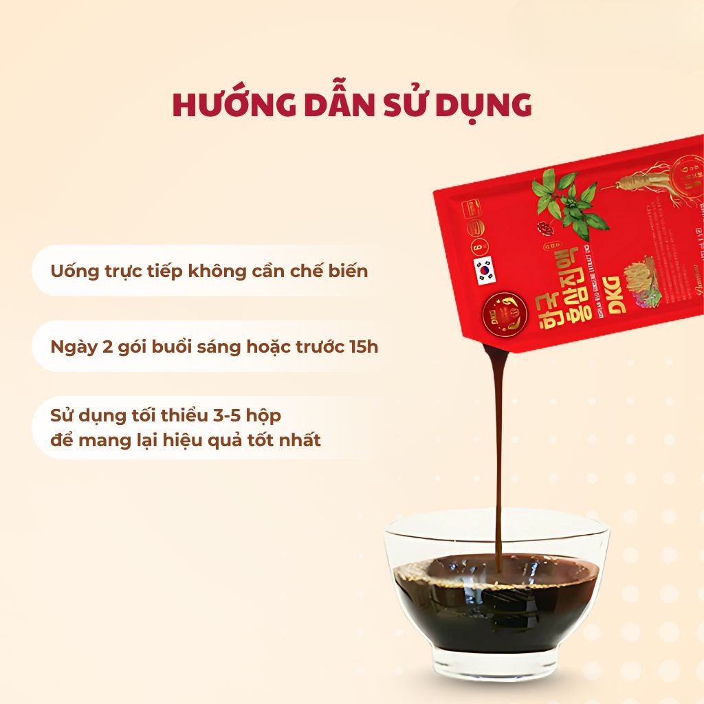 Hướng dẫn sử dụng Nước Hồng Sâm DKG