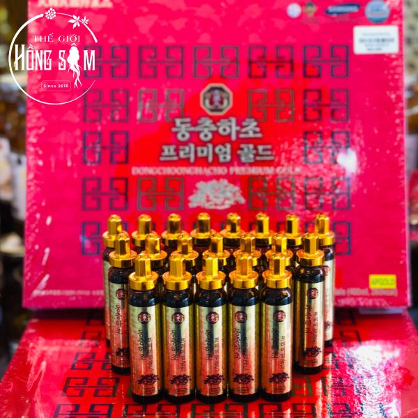 Nước đông trùng hạ thảo Bio Science hộp đỏ 20 ống * 20ml chính hãng Hàn Quốc - Hình ảnh: Thế Giới Hồng Sâm