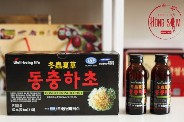 Nước đông trùng hạ thảo Dongnam Medics Hàn Quốc hộp 10 chai * 100ml - Hình ảnh: Thế Giới Hồng Sâm