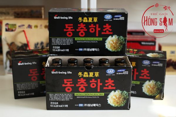 Nước đông trùng hạ thảo Dongnam hộp 10 chai * 100ml chính hãng Hàn Quốc - Hình ảnh: Thế Giới Hồng Sâm
