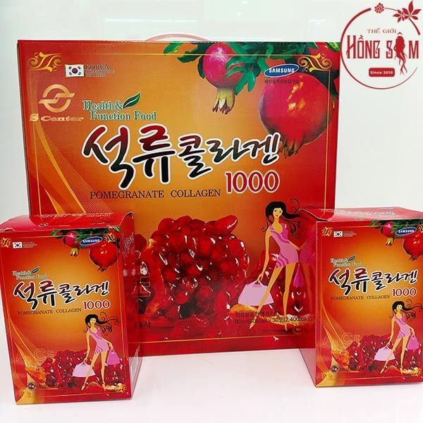 Nước ép lựu Collagen Kanghwa Hộp 30 gói x 80ml chính hãng Hàn Quốc