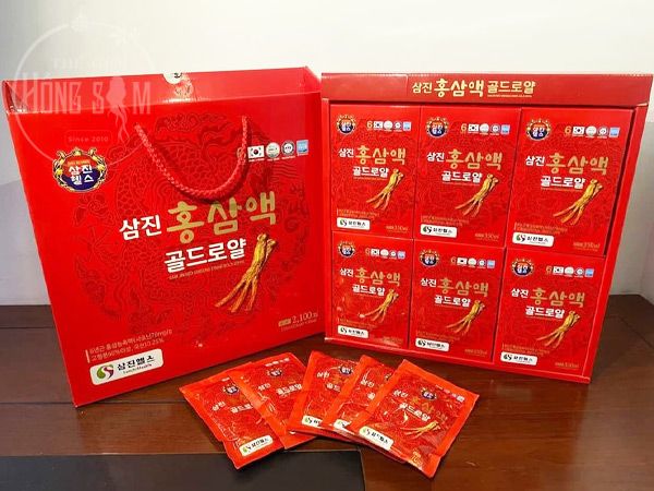 Nước hồng sâm Sam Jin Hàn Quốc hộp 30 gói x 70ml hàng chuẩn chất lượng