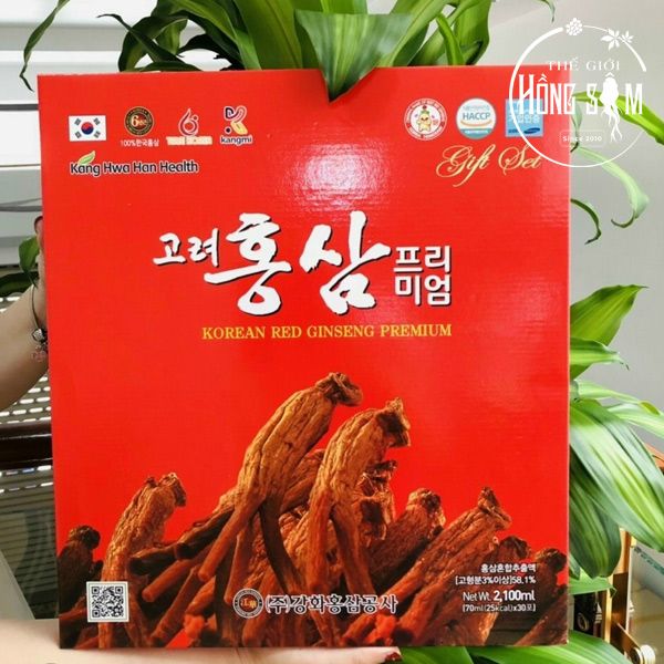 Nước hồng sâm KangHwa hộp 30 gói x 70ml chính hãng Hàn Quốc - Hình ảnh: Thế Giới Hồng Sâm