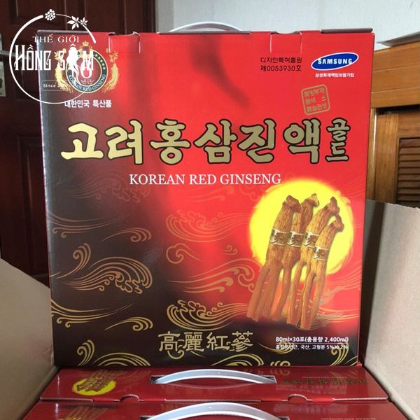 Nước hồng sâm KangHwa hộp 30 gói x 80ml chính hãng Hàn Quốc - Hình ảnh: Thế Giới Hồng Sâm