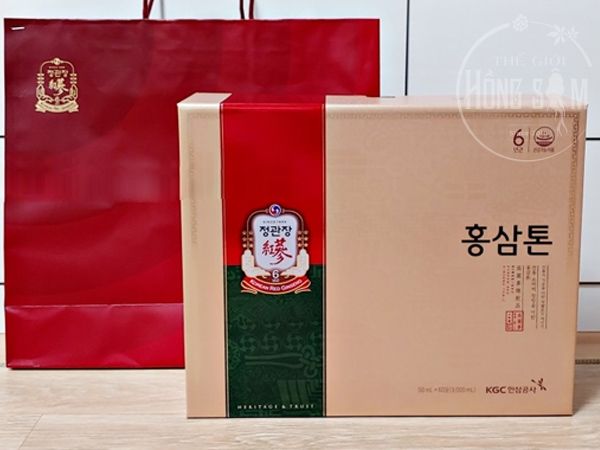 Hình ảnh sản phẩm Nước hồng sâm KGC Tonic Mild hộp 60 gói x 50ml chính hãng Hàn Quốc.