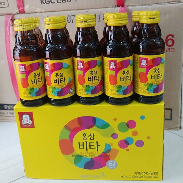 Hình ảnh nước hồng sâm KGC Vita hộp 10 chai x 100ml chính hãng Hàn Quốc