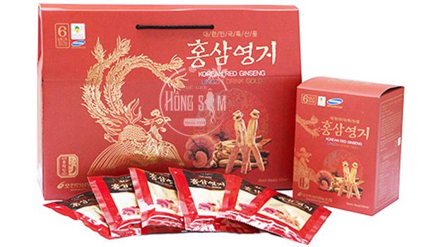 Hình ảnh nước hồng sâm linh chi Pocheon hộp 30 gói * 70ml chính hãng Hàn Quốc