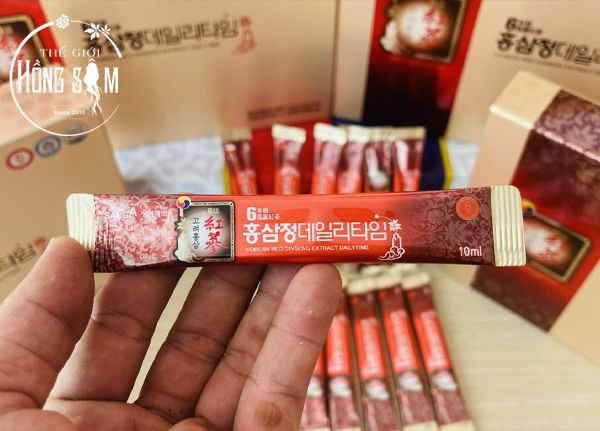 Nước hồng sâm người lớn SangA hộp 30 gói x 10ml chính hãng Hàn Quốc - Hình ảnh: Thế Giới Hồng Sâm