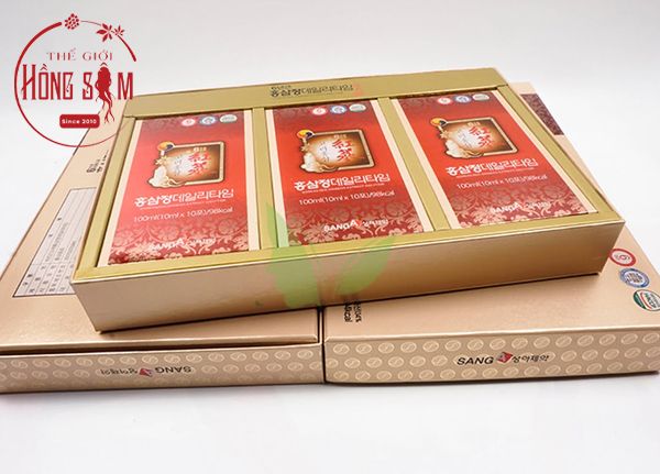 Nước hồng sâm người lớn SangA hộp 30 gói x 10ml chính hãng Hàn Quốc - Hình ảnh: Thế Giới Hồng Sâm