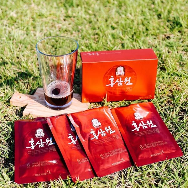 Hình ảnh sản phẩm nước hồng sâm Won KGC hộp 15 gói x 70ml chính hãng Hàn Quốc.