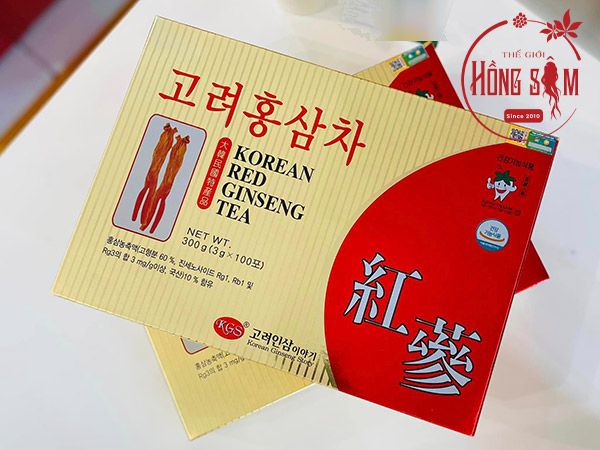 Hình ảnh trà hồng sâm KGS hộp 100 gói * 3g chính hãng Hàn Quốc.