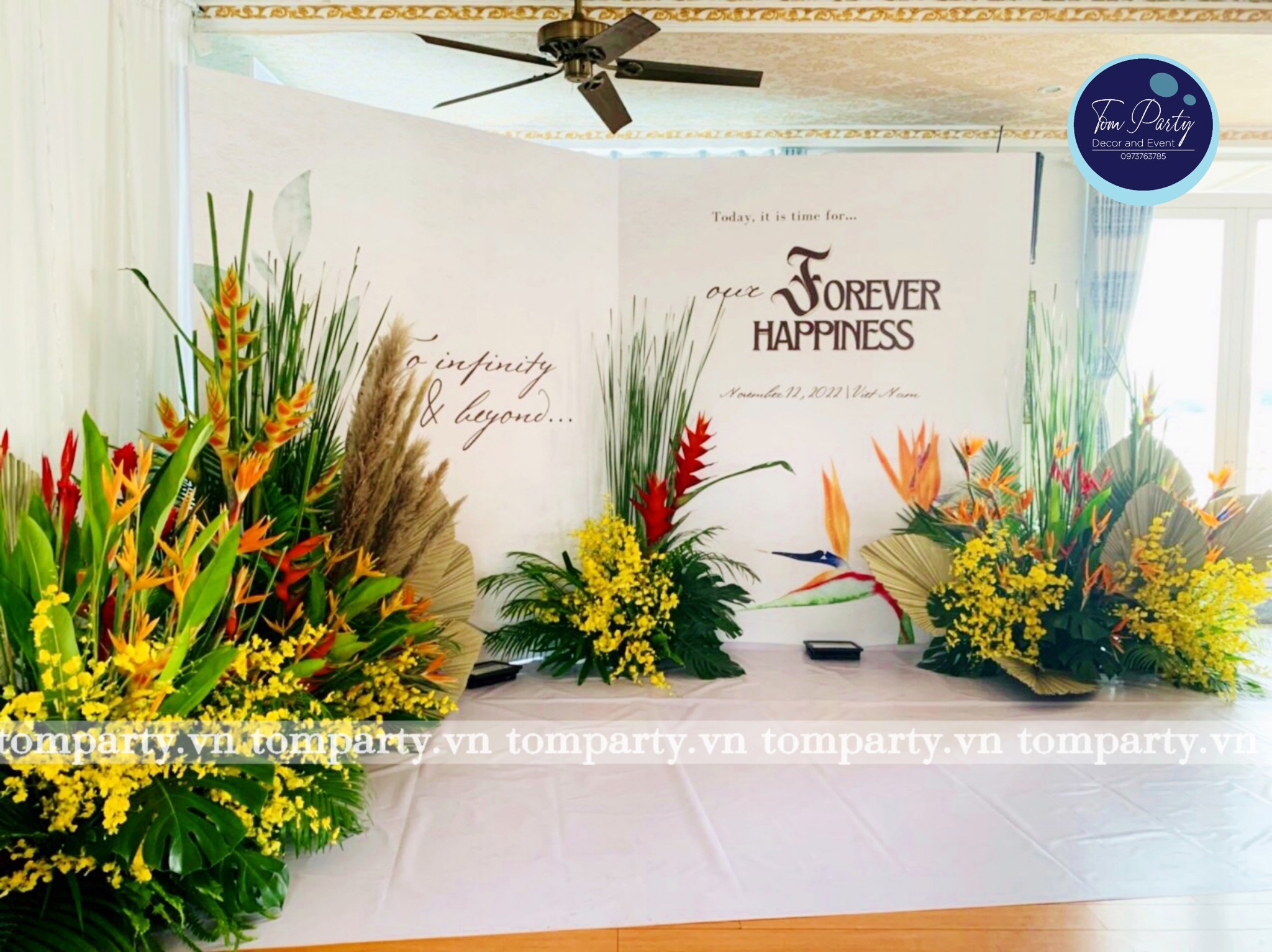 TRANG TRÍ TIỆC CƯỚI CHỦ ĐỀ VƯỜN HOA