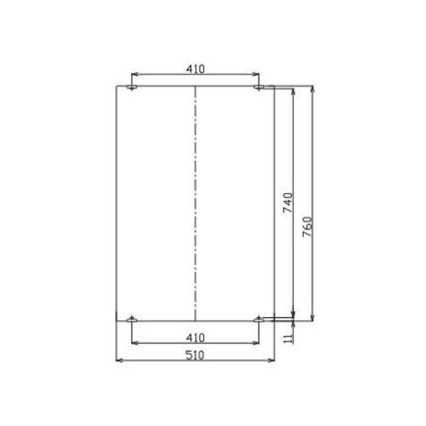 Bản vẽ kích thước gương nhà tắm INAX KF-5075VA