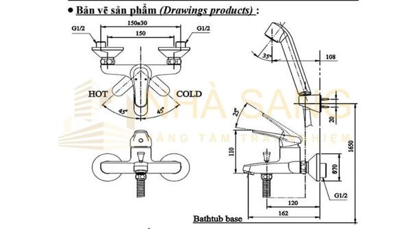 cach lap voi sen tam dung