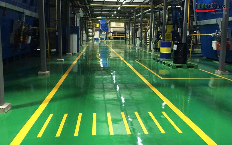 SƠN EPOXY VÀ QUY TRÌNH SƠN NỀN NHÀ XƯỞNG