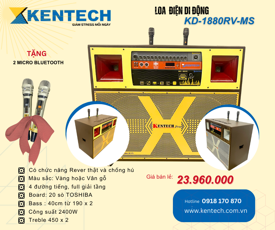 Trình làng Loa KD-1880RV-MS - Sự Kết Hợp Hoàn Hảo Của Công Suất Và Chất Lượng!