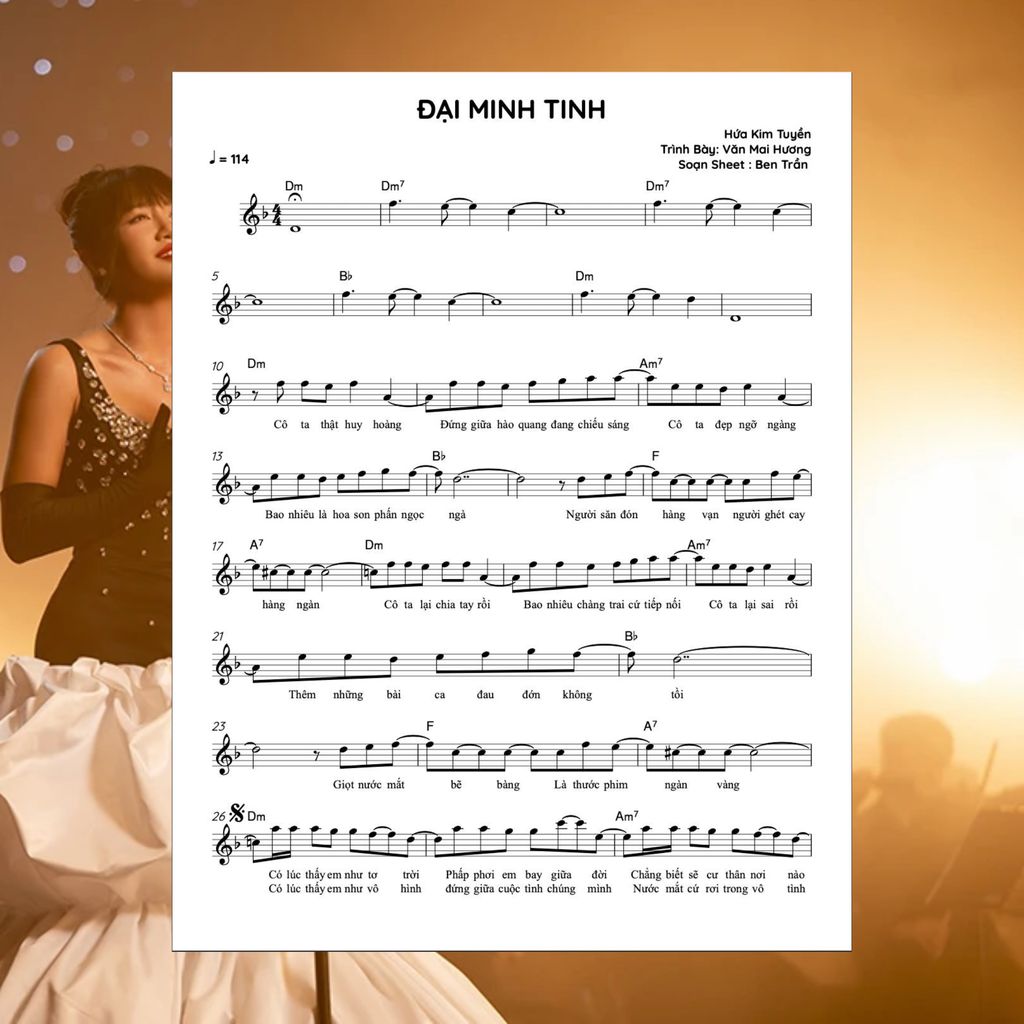Sheet nhạc Piano - Đại Minh Tinh