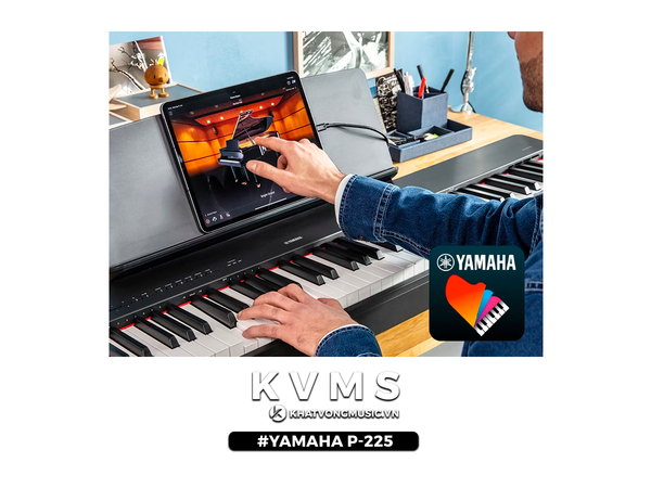 Piano di động Yamaha P-225 có thể dễ dáng kết nối app