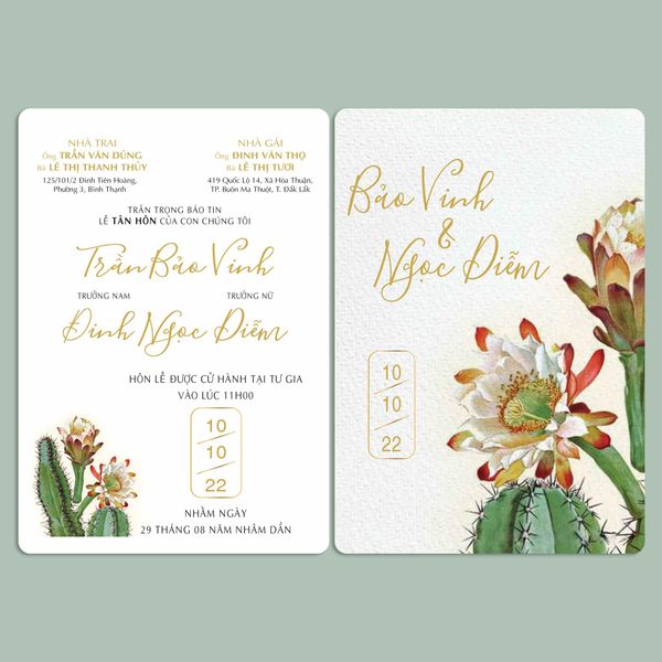 thiệp cưới The Couple