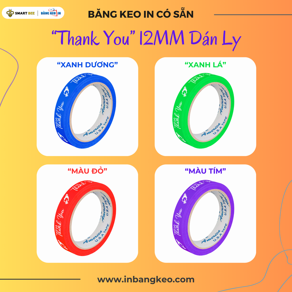 TOP 4 MÀU SẮC BĂNG KEO IN