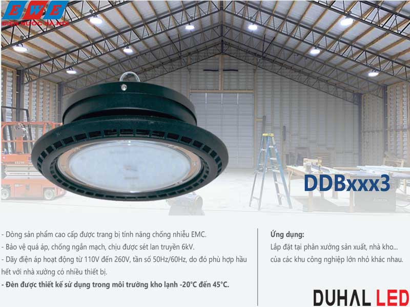 Đèn-highbay-chống-thấm-Duhal-được-trang-bị-EMC