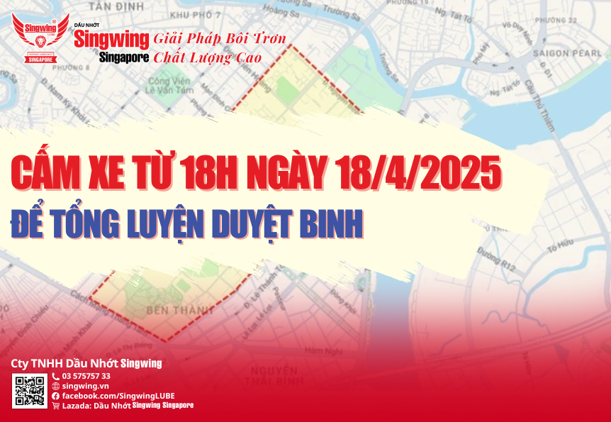 LƯU Ý: 18H CHIỀU NAY CẤM NHIỀU TUYẾN ĐƯỜNG GIAO THÔNG