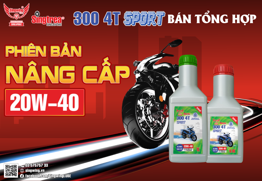 💥 SINGTREA 300 4T SPORT 20W40 CHÍNH THỨC RA MẮT 💥