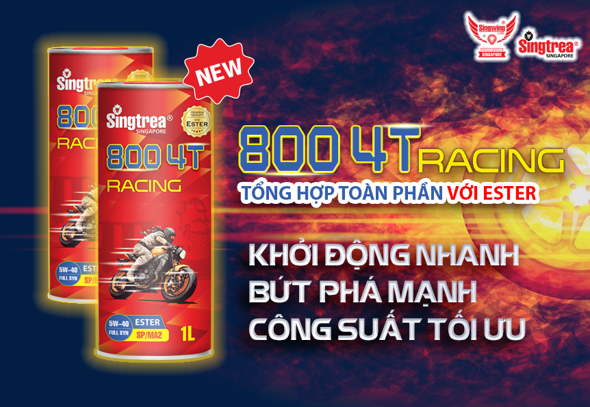 🔥 NHỚT XE MÁY SINGTREA 800 4T RACING 🔥