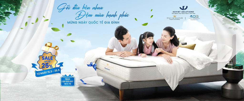 CHƯƠNG TRÌNH ƯU ĐÃI: GỐI ĐẦU BÊN NHAU - ĐỆM MÀU HẠNH PHÚC