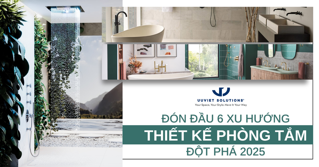ĐÓN ĐẦU 6 XU HƯỚNG THIẾT KẾ PHÒNG TẮM ĐỘT PHÁ 2025