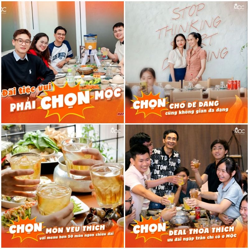 Đặt tiệc vui trọn vẹn cùng gia đình và bạn bè tại Mộc Riêu Nướng