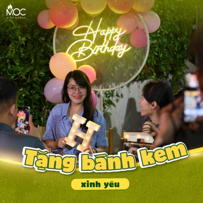 Mộc Riêu Nướng - Địa điểm tổ chức sinh nhật, nhiều deal hấp dẫn