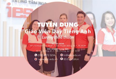 IES Education tuyển dụng Giáo viên tiếng Anh