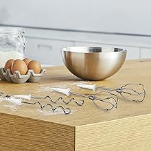 Máy đánh trứng trộn bột cầm tay Bosch MFQ4020 Dụng cụ trộn có thể rửa bằng máy rửa chén.