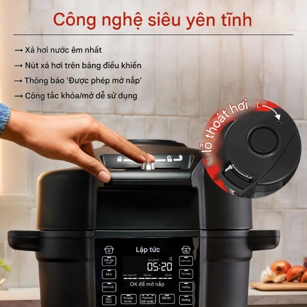 Nồi áp suất đa năng Instant Pot 13in1 Xả hơi nước an toàn và dễ dàng