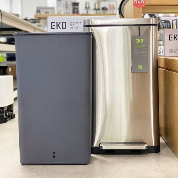 hùng rác đạp chân EKO X Cube EK9368MT 30L Mở Nắp Bằng Bàn Đạp