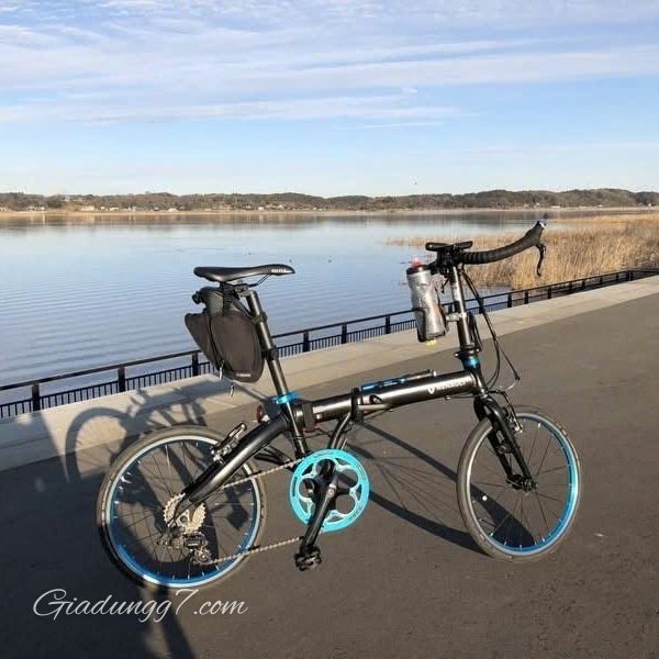 Xe đạp gấp Renault LIGHT10 - 10.8kg Tay cầm và khung xe dễ dàng gập lại bằng cần gạt.