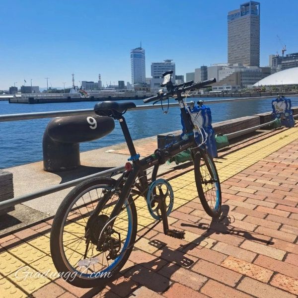 Xe đạp gấp Renault LIGHT10 - 10.8kg Tay cầm và khung xe dễ dàng gập lại bằng cần gạt.