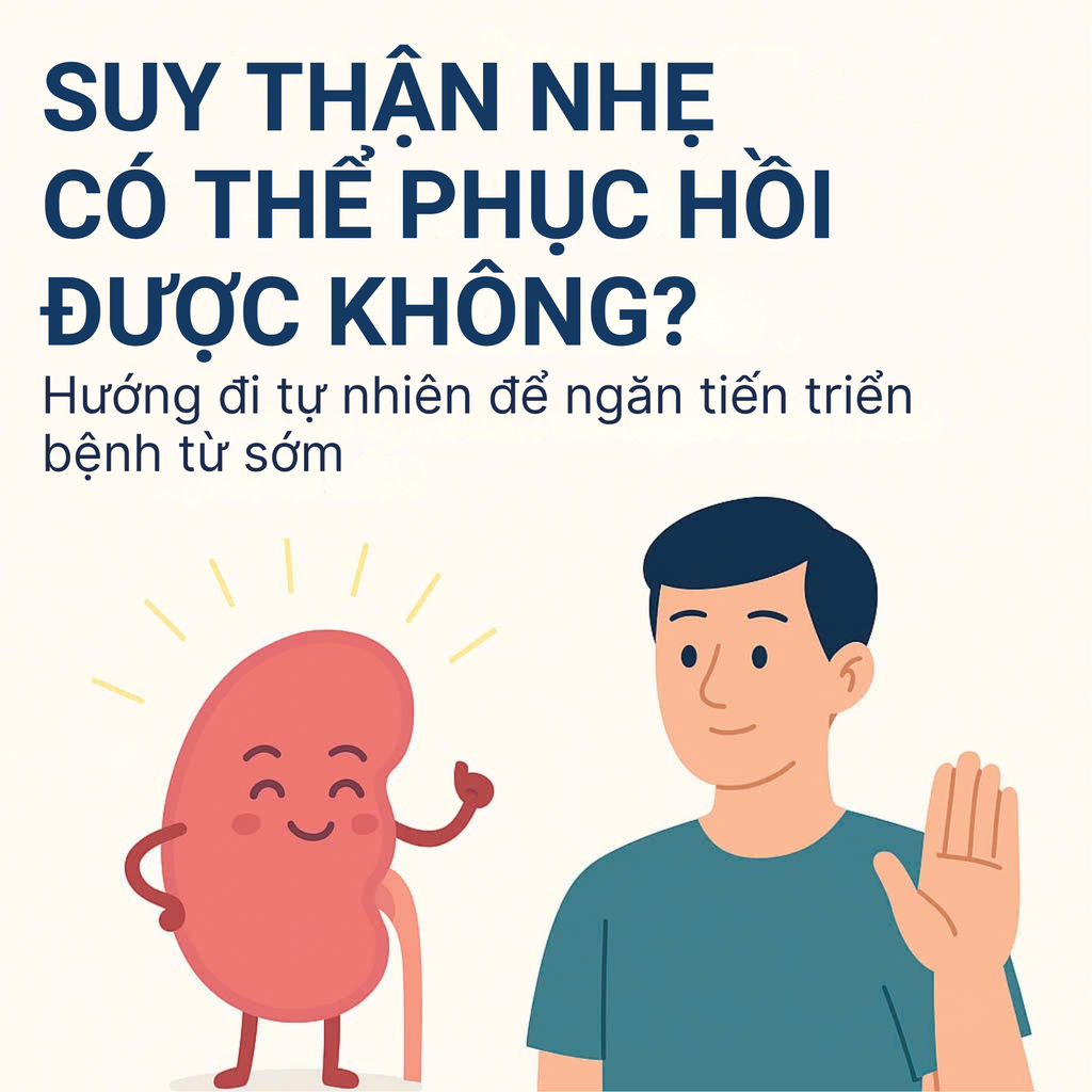 Suy thận nhẹ có thể phục hồi không? Hướng tiếp cận hỗ trợ tự nhiên từ giai đoạn sớm