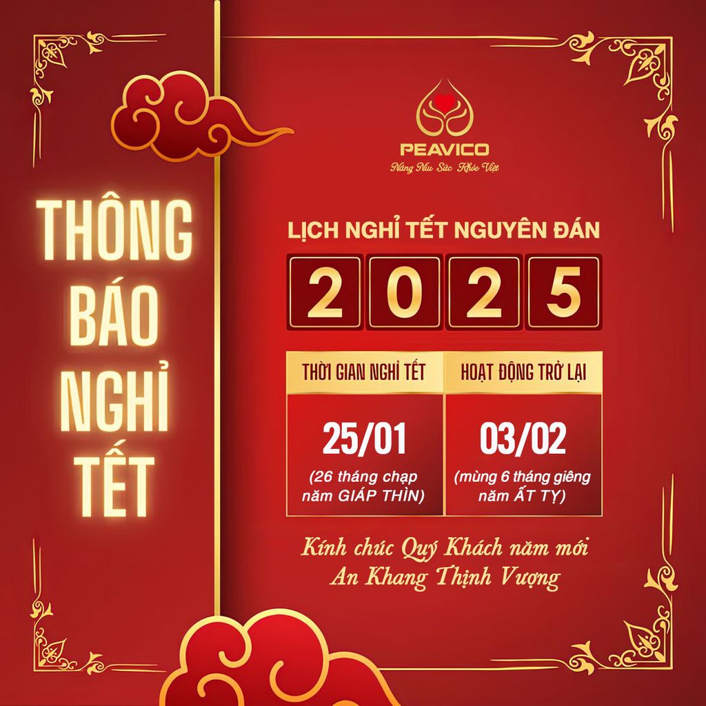 PEAVICO thông báo nghỉ tết nguyên đán ẤT TỴ 2025