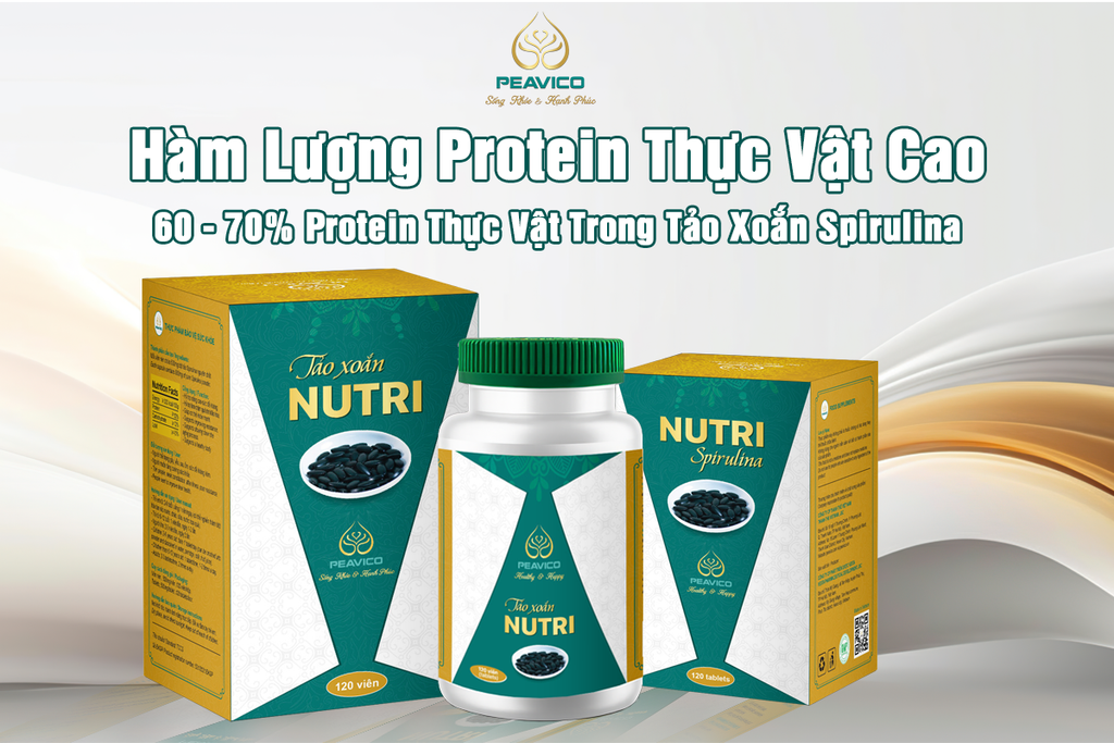 Hàm Lượng Protein Cao (60 - 70%) Trong Tảo Xoắn Spirulina